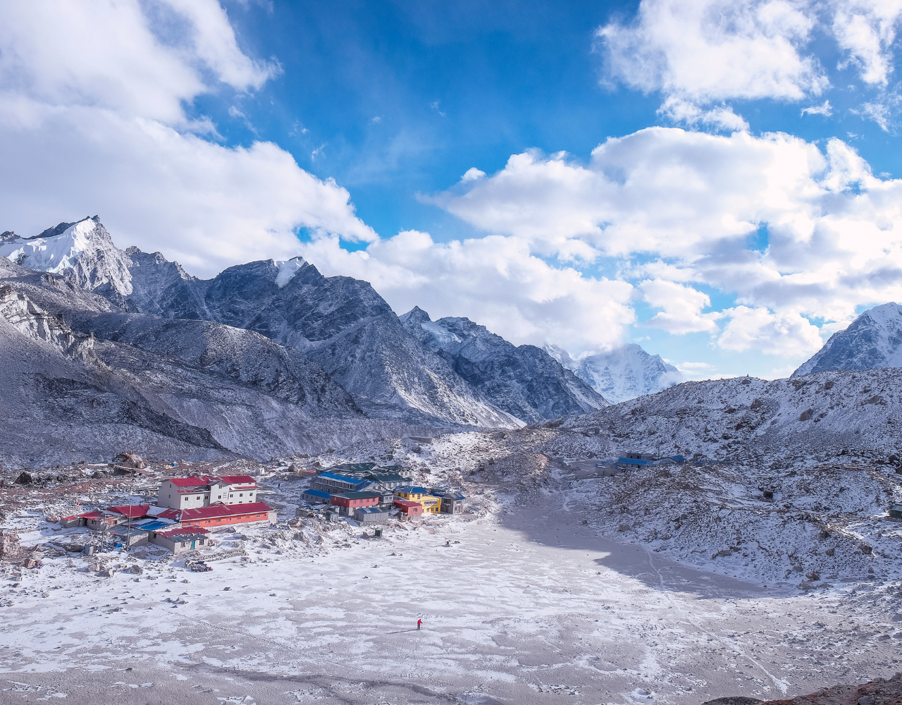 Aerial view of the Khumbu valley